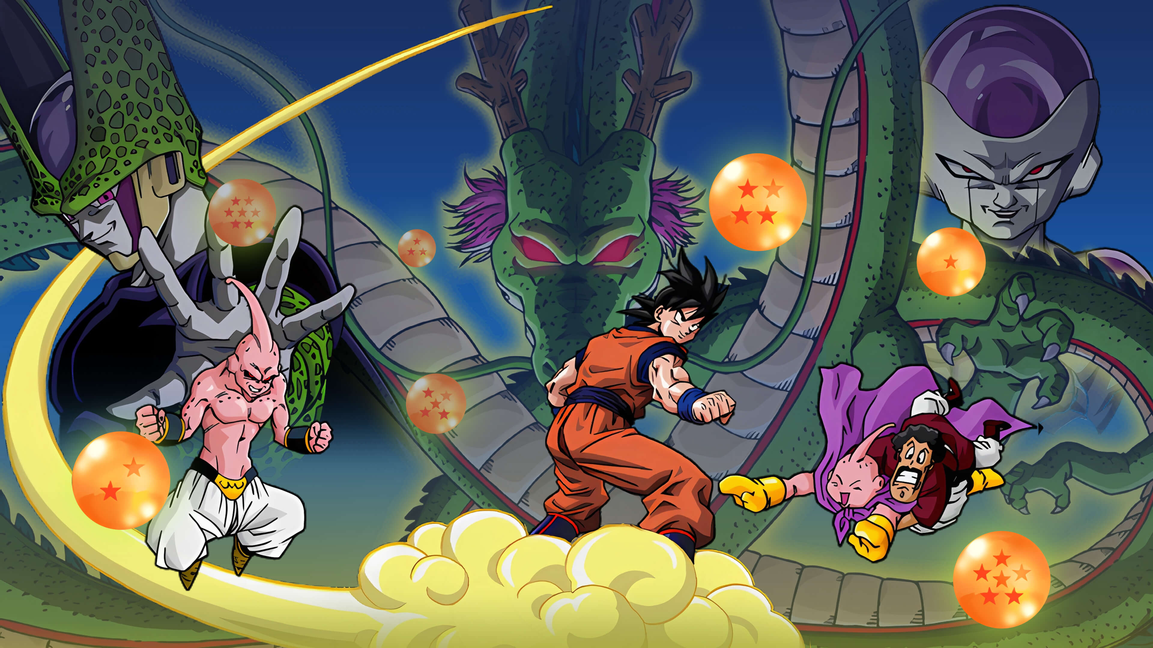 Portada de la Saga de Cell y Mayin Boo en Dragon Ball