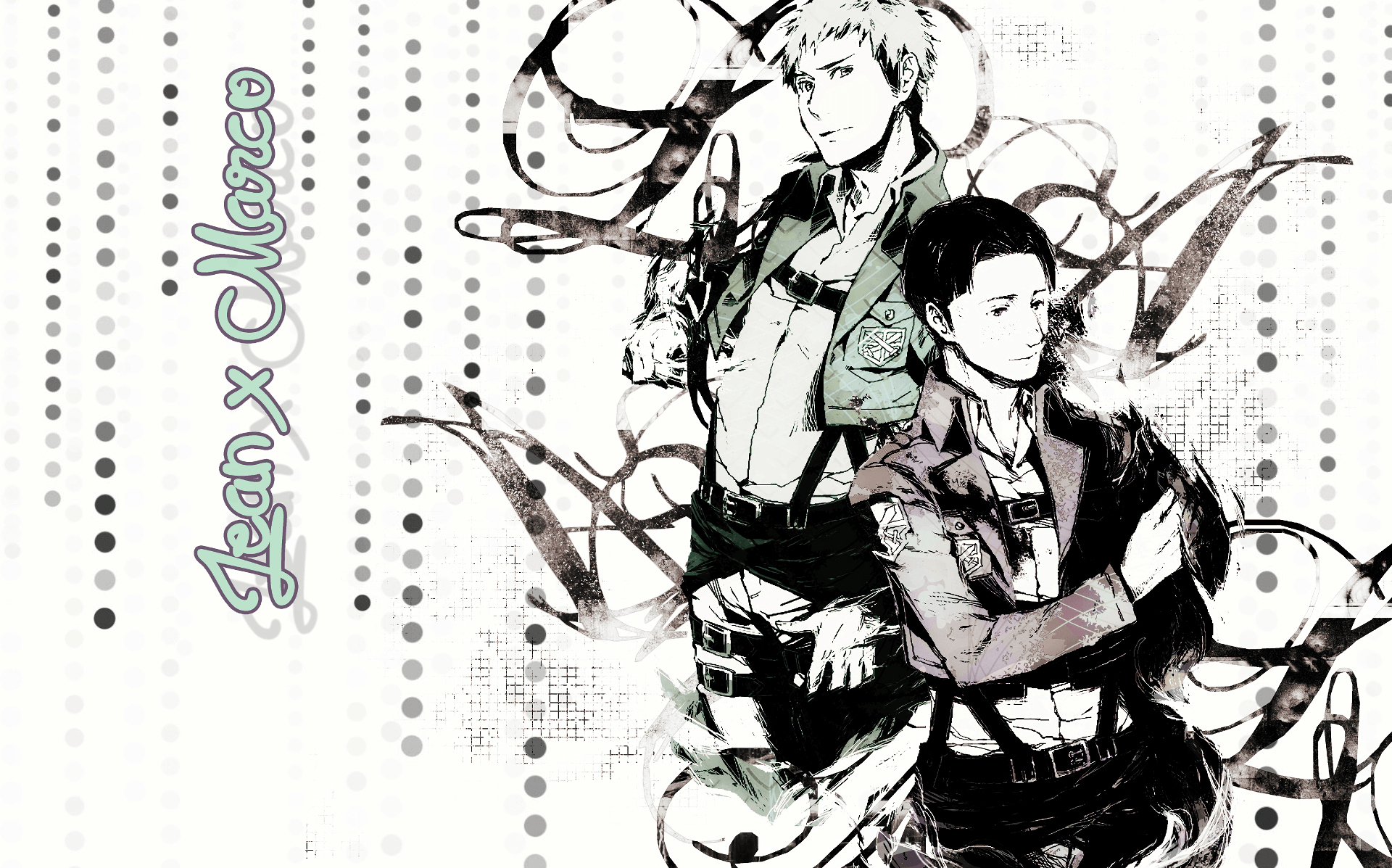 Fanart de Jean y Marco en estilo artístico manga